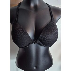 Victoria's Secret PINK Bra 32DD Black Push Up Wear Everywhere Underwire